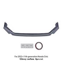 For Honda Civic FL5 2022+ Front LIp j36 Splitters Civic Type R ABS Carbon Fiber Front Lip Car Body Kit Honda Accessories gray