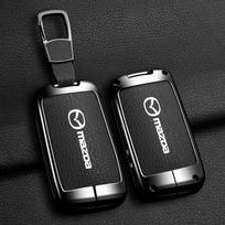Automobilio rakto dangtelis dėklas laikiklis korpusas apsauga pultelis Mazda 3 Alexa CX30 CX-4 CX5 CX-5 CX8 CX-8 CX-30 CX9 CX-9 raktų pakabuko aksesuarai gray