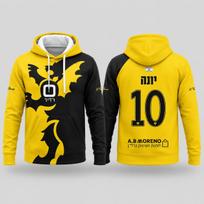2026 Israeli Football Jersey 3D Printed Hooded Sweatshirt Sport Shirt Men's Fall/winter Pullover Streetwear Women's Casual Top XL yellow