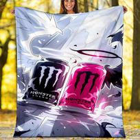 Monster Energy LOGO printed throw blanket—soft,warm;versatile blanket for all seasons—perfect as &air-conditioning throw,nap blanket 80cmx120cm