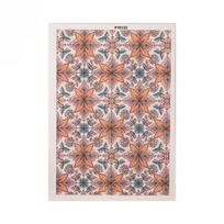 Water Soluble Pottery Painted Transfer Paper Geometry Flower Pattern Watercolor Pottery Stickers Disposable Decal Paper gray