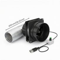Silent Duct Fan with Speed Controller | Compact, USB Fan, Lightweight, for
