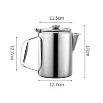 Stainless Steel Tea Pot Induction Compatible Teapot Silver for Kitchen, Baristas