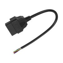 OBD2 Plug Adapter 16Pin Male Cable Connector Diagnostic Tool Fitting for ELM327 Extension 30cm black