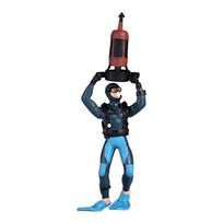 Miniature Diver Action Figure Scene Ornaments Oceans Pavilion Aquarium Decoration Accessories 3D black