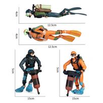 Miniature Diver Action Figure Scene Ornaments Oceans Pavilion Aquarium Decoration Accessories 3D