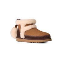UGG Classic Novelty Suede Flat Round Toe Cookie Short Boots Women boots 1180434-CHE 37 beige