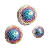 Set of 3 Mirrored Half Disco Ball Decoration Reflective Wall Accent for Party Backdrop Studio Display and Event Styling spalvota