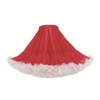 42cm 280g No Bone Petticoat Pleated Design Hexagon Mesh Crinoline Lolita Tutu Skirt  Lolita Party 24 red