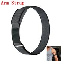 Bicep Bands For Amazfit Helio Straps Nylon Soft Adjustable Hook Loop Ankle/Arm Band Sport Replacement Breathable Strap Fitness 3 Grey Arm Band-40cm black