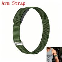 Bicep Bands For Amazfit Helio Straps Nylon Soft Adjustable Hook Loop Ankle/Arm Band Sport Replacement Breathable Strap Fitness 3 Green Arm Band-40cm black