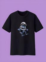 T-Shirt with Crazy Frog Print L black