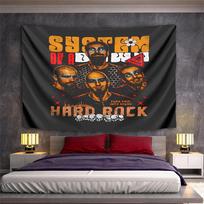 System of a Down Hard Rock Tapestry Wall Hanging Turn Pain Into Sound Decor for Bedroom Music Room Man Cave Gift 150x200cm(59x78in)