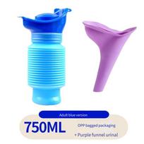 Nešiojamas sulankstomas daugkartinis kelioninis pisuaras visoms amžiaus grupėms lauko stovyklavimui ilgos kelionės avarijos atveju vienkartinis pisuaras 750ml for adults and children blue