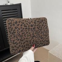 11-14 Inch Laptop Case Bag Striped Design Computer Sleeve Bag Corduroy Laptop Sleeve  For Travel 11 inches leopardo rašto spalva