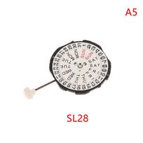 Sl25/Sl28/Sl68 Kvarcinio laikrodžio mechanizmo keitimas 3 rodyklės Dvejomis kalbomis Dvigubas kalendorius Laikrodžio remonto priedai laikrodininkui A5 white
