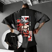 Dragon Ball Z Son Goku Marškinėliai Vyrams Moterims Anime Medvilniniai Marškinėliai 2026 Vasaros Per dydžio Laisvalaikio Gatvės Stiliaus Trumpomis Rankovėmis Su Grafiniu Spaudiniu Viršus S black