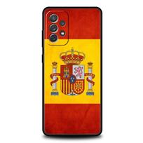 Telefono dėklas Samsung Galaxy A17 A15 A13 A51 A71 A41 A31 A21S A07 A03S A05 A35 A55 A23 A25 A33 A53 A73 5G dangtelis Ispanijos vėliava Galaxy A55 yellow