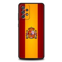 Telefono dėklas Samsung Galaxy A17 A15 A13 A51 A71 A41 A31 A21S A07 A03S A05 A35 A55 A23 A25 A33 A53 A73 5G dangtelis Ispanijos vėliava Galaxy A25 orange