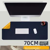 70X30 Large Mouse Pad Desk Mat Waterproof Leather Desk Pad Computer Mat Keyboard Leather Desk Cover Mat Double-Sided Pad Blue And Yellow 5953