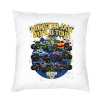 Monster Jam Grave Digger Monster Truck Cushion Cover Print Throw Pillow Case For Living Room Custom Pillowcase Home Decorative Peach skin 18*18(CM)-1Pcs gray