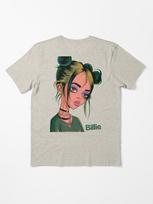 Billie Eilish Billie E Art, Billie E Cartoon T-Shirt Essential T-Shirt S beige