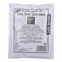 AYU HINA Natural Henna, Original Bhavnagar Mehndi Pack of 5 (Dark brown, 25 Grams) white