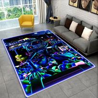 Horror Game F-FNAF Freddy Non-Slip Area Rug for Living Room,Bedroom,Playroom,Soft Carpet Floor Mat Home Decor Rug Kids Room 40x60cm gray