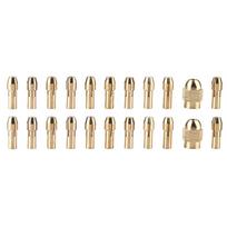 22 PCS Rotary Tool Brass Collet Set Quick Change 4.3mm Shank Drill Chuck Set 0.5-3.2mm Mini Electric Grinder For Dremel