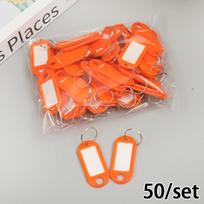 50 Pcs/Set Keys Tags Keys Chain-Id Tags Identifiers Keys Labels With Split Ring 9 black