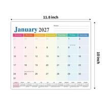 Eco-Friendly Paper Wall Planner Calendar Magnetic Backing Creative 2027 Calendar  School Style1 white