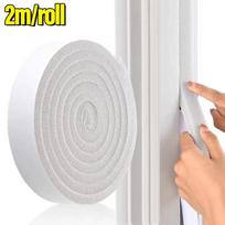 Self-Adhesive Resilience Seal Tape Foam Window Sealing Strip Weather Stripping Door Soundproof Windproof Insulation Muted Strips 1cm&1.5cm&2Roll (4M) balta