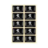 10/20/50pcs Epoxy Car Interior Emblem Stickers Valve Badge Decoration Decal For Peugeot 206 308 207 208 408 2008 107 Accessories beige