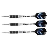 3pcs 155mm Steel Tip Target Throwing Darts Set With Printing Flights for Dartboard black