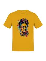 Frida Kahlo Vibrant Abstract Portrait Men's T-shirt Unisex T-Shirt XXXL black