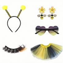 Halloween Costume Party Set with Cape Headband Glasses for Adults and Kids One Size geltona
