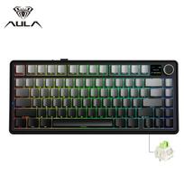 AULA F75 MAX Gaming Mechanical Keyboard 2.4G Wireless/BT/Wired Hot-Swap RGB 75% 81 Keys Office with TFT Screen