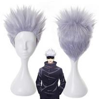 Anime Jujutsu Kaisen Gojo Satoru Cosplay Kostiumas Akių lopas Perukai Akiniai Kostiumas Helovino Kostiumai Vyrams XL gray