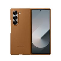 Samsung Galaxy Z Fold6 Z Fold 6 Kindsuit dėklas Minkštas šilkinis prisilietimas Apsauginis odinis dangtelis Brown