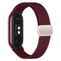 Nylon Loop Strap For Xiaomi Smart Band 10 Watchband Replacement NFC Elastic Wristband for Xiaomi Smart Band 9 8 Correa Bracelet Xiaomi Smart Band 9 raudona