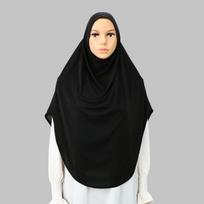 Muslim Women Instant Hijab Islamic Solid Color Inner Cap Malay Double Chin Undercap Ladies Crystal Hemp Bonnet Hat Tuban Bandana black