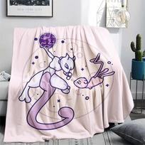 mew Pokémon rašto flanelinis pledas, aukštos kokybės, patogus visais metų laikais, namų dekoras, šiluma ir jaukumas, puikiai tinka dovanoms. 80cm x 120cm white