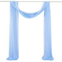 6/10M šifono audinio užuolaidos vestuvių arkai, ceremonijai, priėmimui, dekoravimui, permatomos audinio užuolaidos vakarėliui, scenai, nuotakos išleistuvėms 75x600cm 1PCS dangaus mėlyna spalva