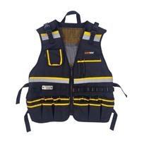 Multi-functional Tool Vest for Plumbers, Electricians, and Carpenters - Durable High-altitude Work Gear gray
