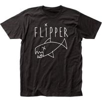 Flipper Logo Mens T Shirt Music Classic Concert Rock Band Tee New Black XL black