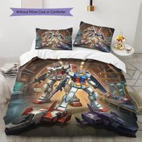 Mobile Suit Gundam Soft and Comfortable Duvet Cover,Children's Bedding Set Gift,Extra Large Size, Various Sizes Available -HYQ32 135x200cm white