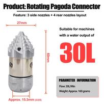 3/8  High Pressure Rotary Sewer Nozzle - Stainless Steel, 10-30L/min Flow, Heavy-Duty Drain Unclogging Tool red