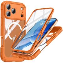 Grūdinto Stiklo Pilna Apsauga iPhone 17 Pro Max Dėklui su Belaidžiu Magnetiniu Sluoksniu Objektyvo Pilna Dangtelis iPhone 17 Pro Dėklui iPhone17 juoda