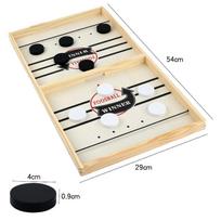 Fast Sling Puck Board Game Table Hockey Paced Winner Desktop Battle Party Game beige