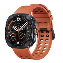 Sportinis silikoninis dirželis Samsung Galaxy Watch Ultra 2 2026 47mm Juosta Apyrankė Galaxy Watch Ultra 2025/2024 47mm Apyrankė Galaxy Ultra 47mm ruda